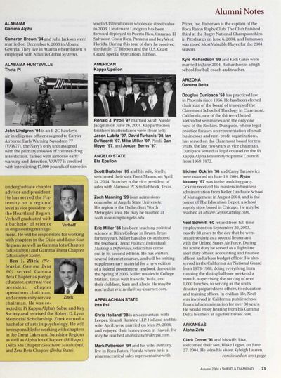 Alumni Notes, Autumn 2004